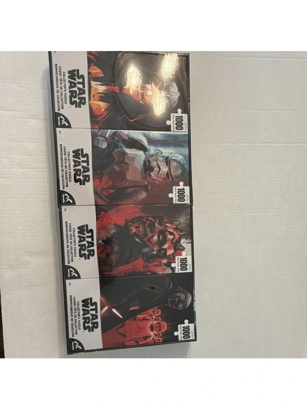 Star Wars 4-Pack 1000pc Puzzle Set - Red, Black, Blue Artwork Collectors
